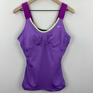 Nike Athletic Workout Bra Tank Top Purple L